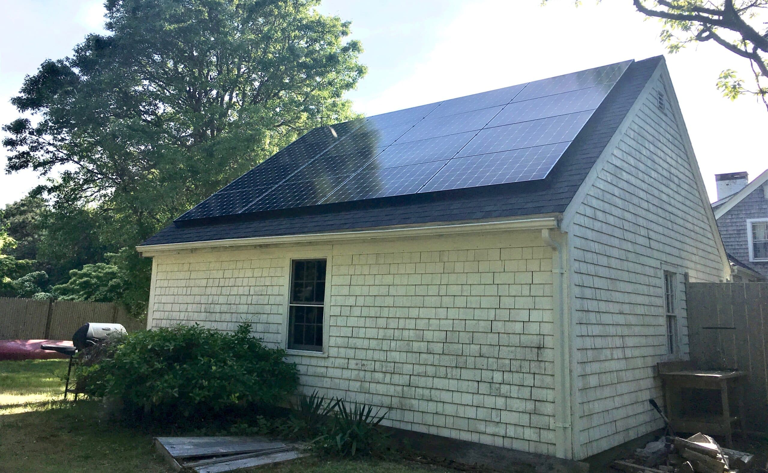 Solar array on a home in Harwich, MA. Cape Cod solar company My Generation Energy installed this system.