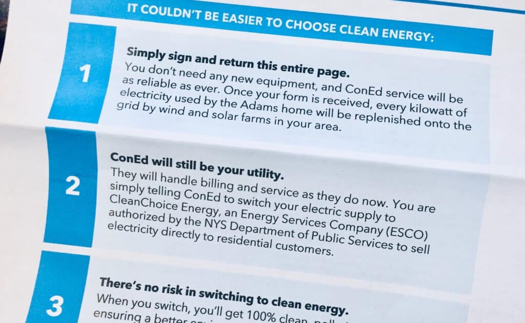 3rd party clean energy provider letter to customer