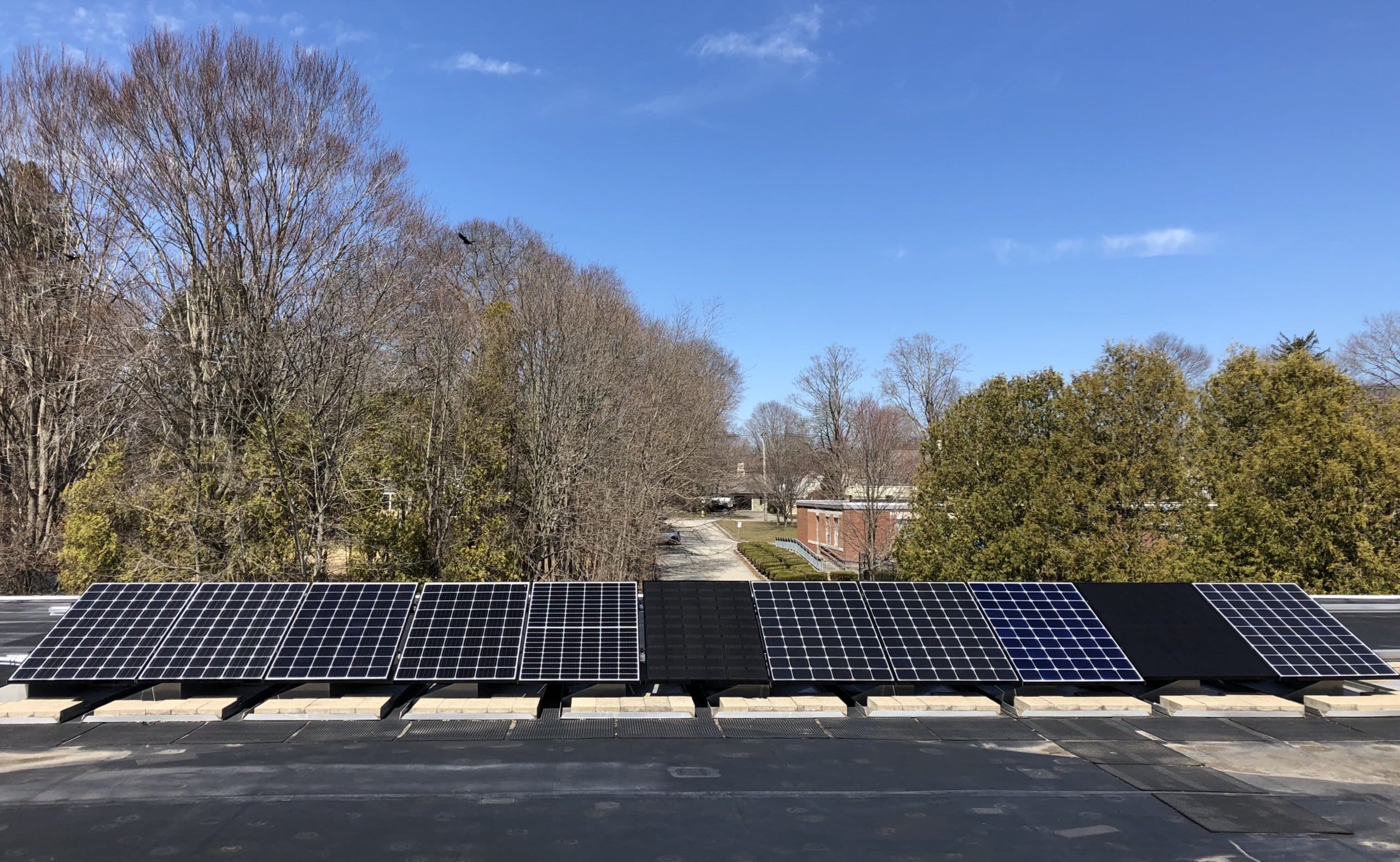 Hingham High School's solar array, donated by My Generation Energy, a Massachusetts solar installer