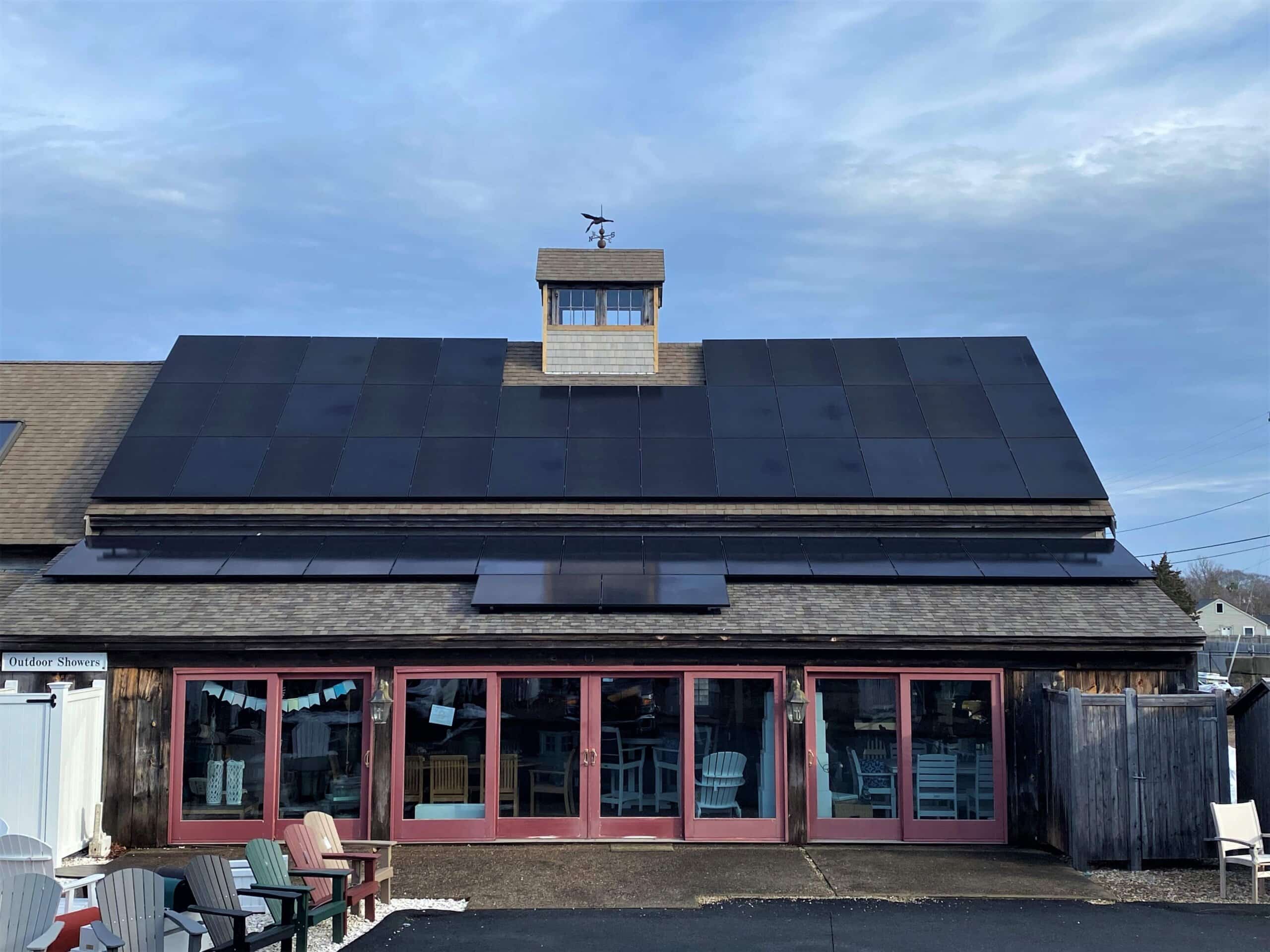 pine harbor hyannis with rooftop solar panels