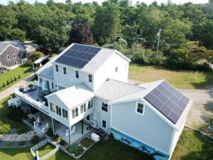 wareham house with rooftop solar panels