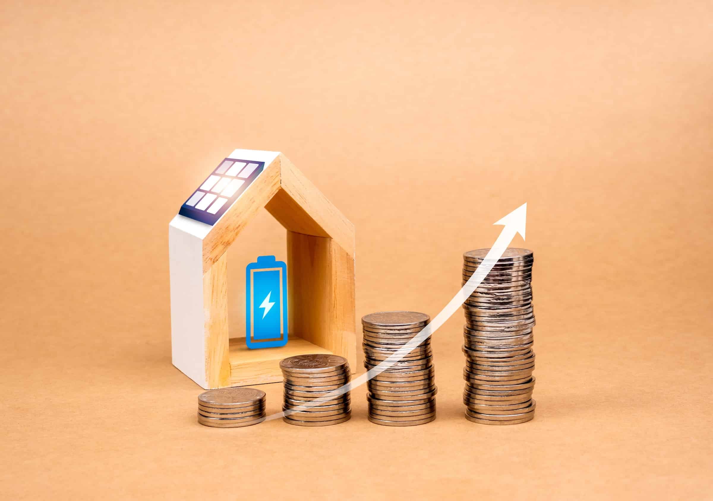 Solar finance concept graphic