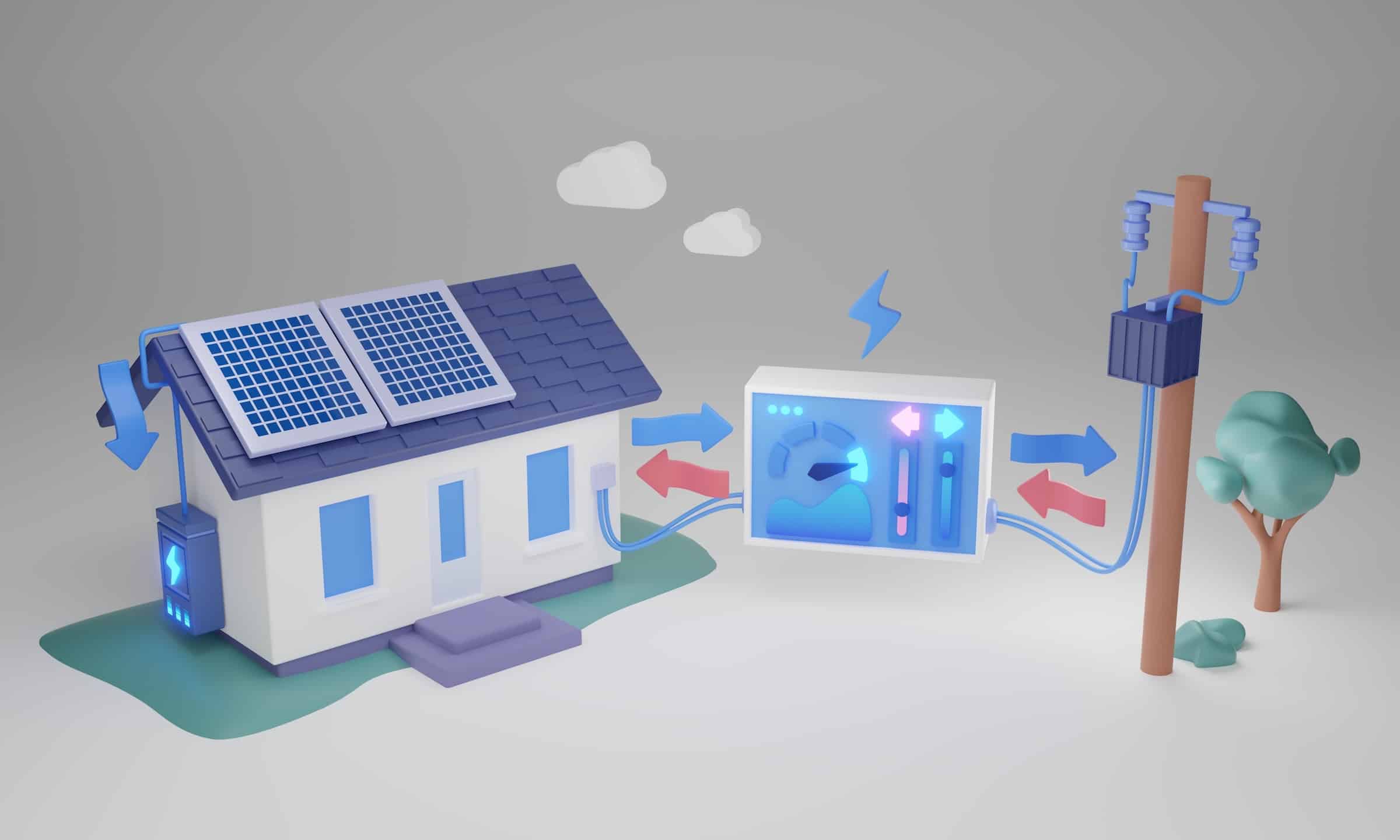 Net Metering graphic for solar